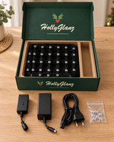 What is in the box: LED mesh, controller, power supply, cable and spare pixels