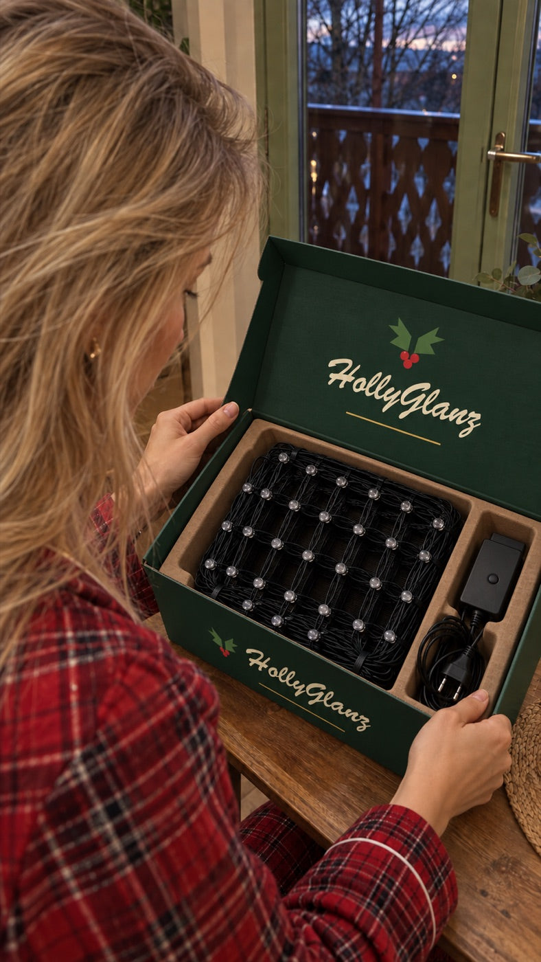 HollyGlanz Paket mit Lichtvorhang